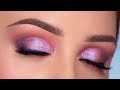 SPARKLY Purple Smokey Eye Makeup Tutorial