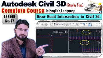How to create Road Intersection in Civil 3D | How to Design Road Intersection | Civil 3d in English