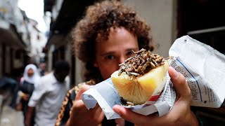 Trying street food in TANZANIA