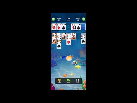 Solitaire Klondike Fish (by Solitaire Aquarium) - classic card game for Android and iOS - gameplay.