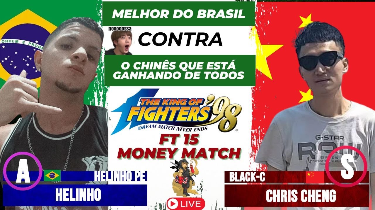 BLACK C  🆚 HELINHO (CHINAS vs BRASIL ) FT15 NONEY MATCH (AO VIVO)