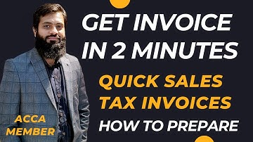 Quick Sales Tax Invoices | How to Prepare Sales Tax Invoices in Excel Sheet | FBR | Sales Tax |
