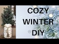 Under $10 Winter DIY  |  Cozy Finger Crochet Sweater Vase