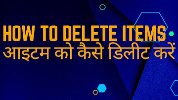 How to Delete Items |  Master in Hitech Billing Software In Hindi | How to delete all unused Items