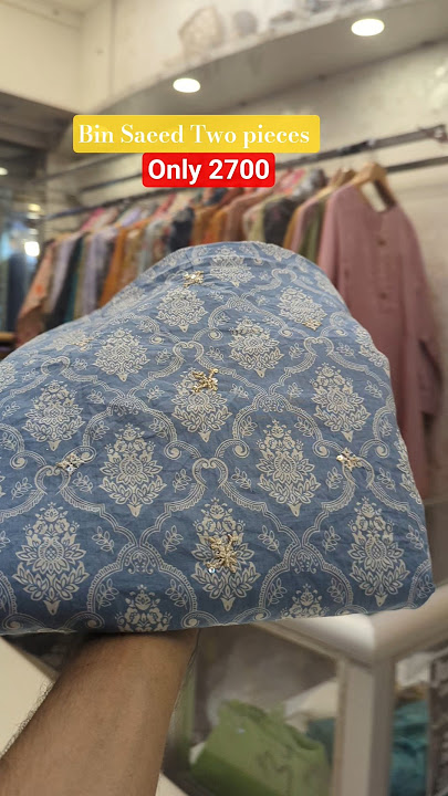 03168626446|Bin saeed Embroidery|Bin saeed sale|Unstitched Fabric|Bin saeed Original Lawn
