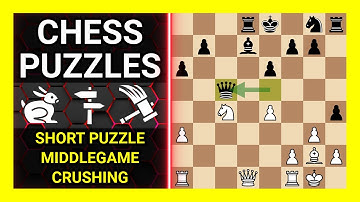 Chess Puzzles to Practice. Themes: Short puzzle, Middlegame, Crushing. Learn Chess