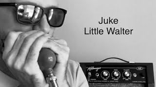 Performing Juke by Little Walter. Amplified harmonica in Chicago blues style chords