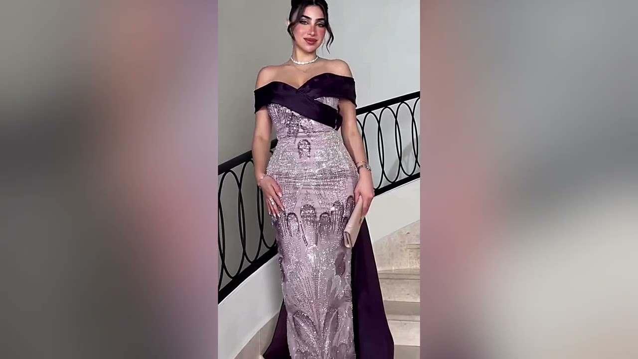 Lena Shiny Prom Dresses 2025 Luxury Women's Elegant Party Dress Woman 2025 Off-shoul