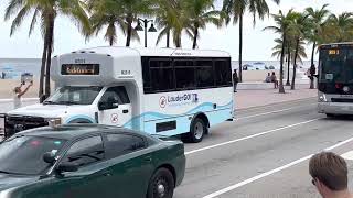 Buffalo bills bus drives by Bills Mafia takeover Fort Lauderdale