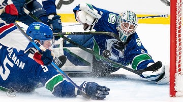 Thatcher Demko Wild Sequence of Saves Without Blocker or Stick (Nov. 02, 2021)