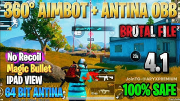 BGMI 4.1 AIMBOT OBB | BGMI 4.1 ANTINA | BGMI MAGIC BULLET CONFIG FILE [ 100% Safe No Ban ]