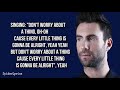 Maroon 5 - Three Little Birds (Lyrics Video)