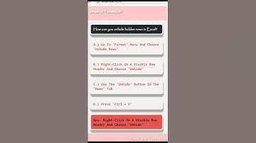 Excel Mcq 54 |  excel tutoring | excel interview questions | #shorts |#reels |#viral | #trending
