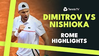 Grigor Dimitrov vs Yoshihito Nishioka Highlights! | Rome 2024