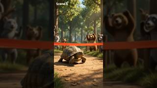 🐰 Rabbit vs Tortoise Funny Race! 🐢😂 | 3D Cartoon Story for Kids | Funny Animal Adventure #Shorts