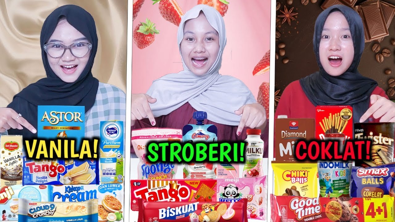 BERBURU MAKANAN RASA VANILA, COKLAT & STROBERI |FRIENDLY GIRLS 