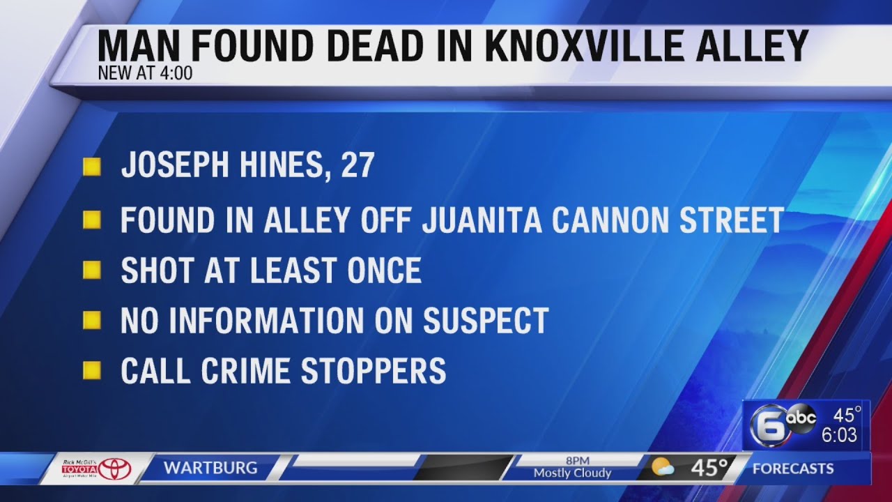 Police ID man found dead in Knoxville alley - YouTube