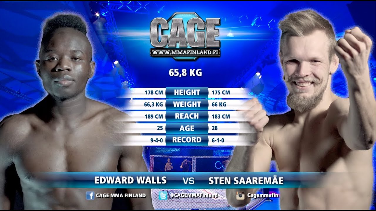CAGE 50 Main Event Edward Walls vs Sten Saaremäe Full Fight MMA