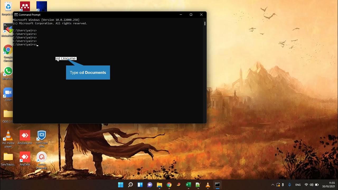 Navigate between folders in windows command prompt using the CD command YouTube