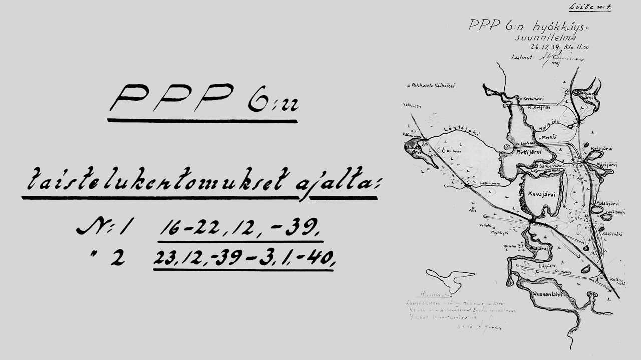 Osasto Karhu taistelukertomukset 16.12.39 -  3.1.40