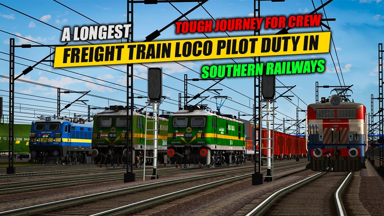 🔴LIVE | TOUGH FREIGHT LOCO PILOT DUTY IN MSTS GOODS TRAIN LOCO PILOT | #msts #mstslivetamil