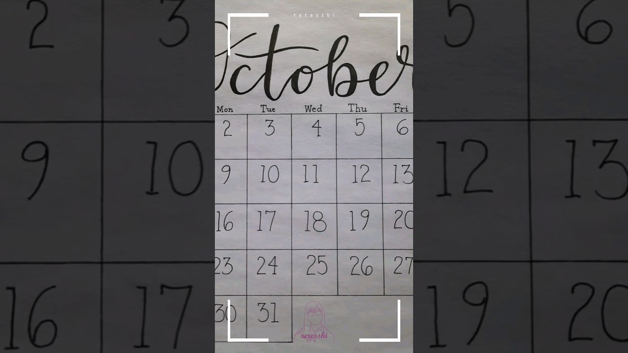 How I make my October calendar 