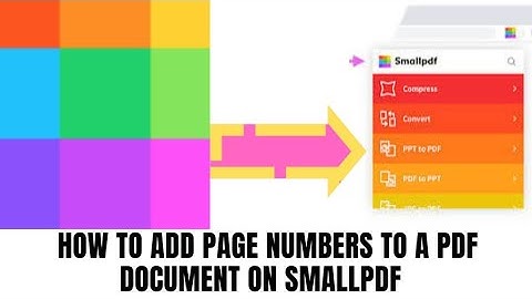 How to add page numbers to a PDF document on SmallPDF