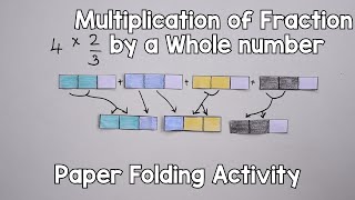 Multiplication of a Fraction by a Whole Number | Paper Folding Acitivity