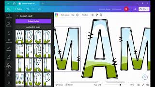 Tutorial Canva Template Frame Alphabet Doodle Letters and numbers by DoodleAlphabetArt | DIY project screenshot 1
