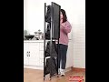 Foldable rack Kitchen rack floor multi function free installation folding storage storage rack micro