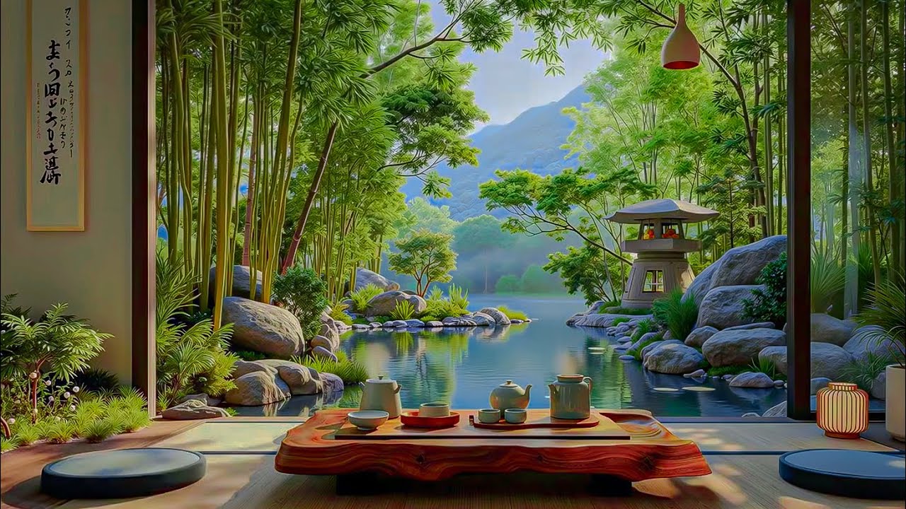 Звуки азиатского дзен-сада и расслабляющие восточные мелодии для медитации и глубокой релаксации