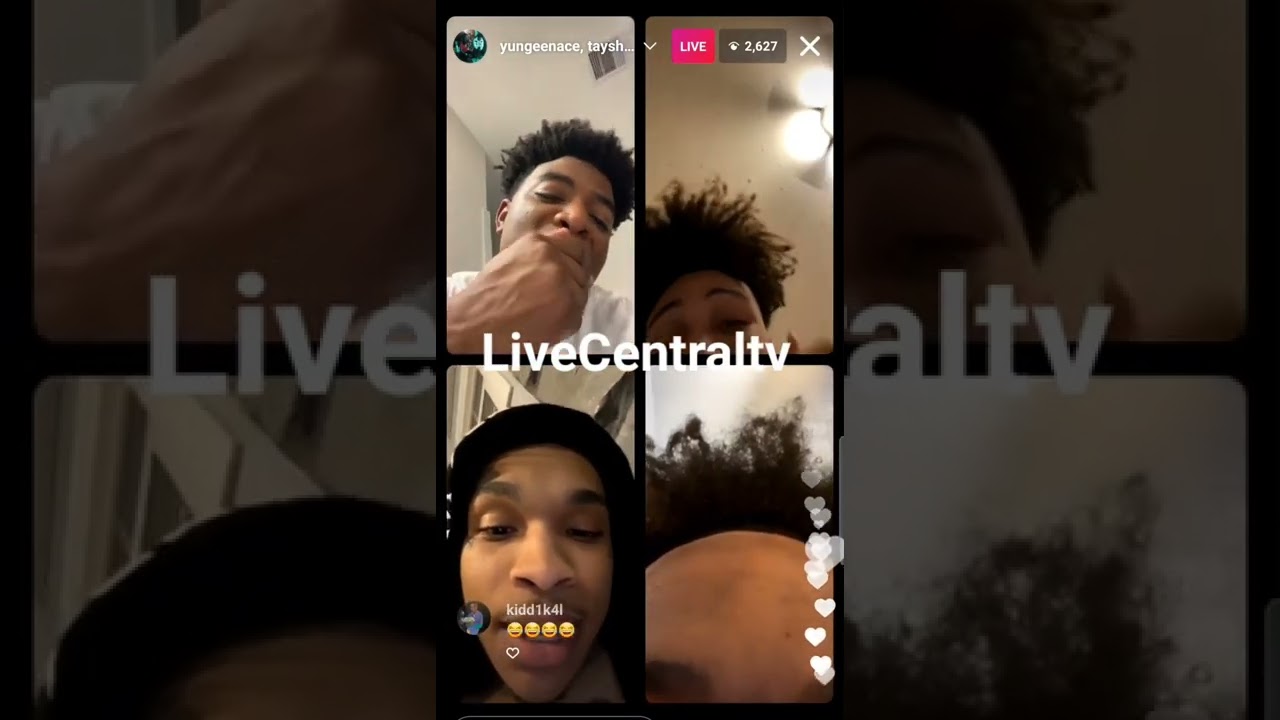 Yungeen Ace on ig live with the Gang 