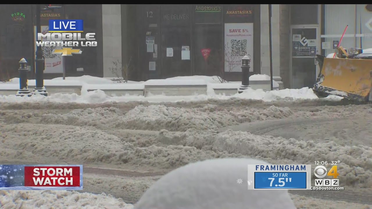 Snow, Sleet In Framingham Create Messy Roads YouTube