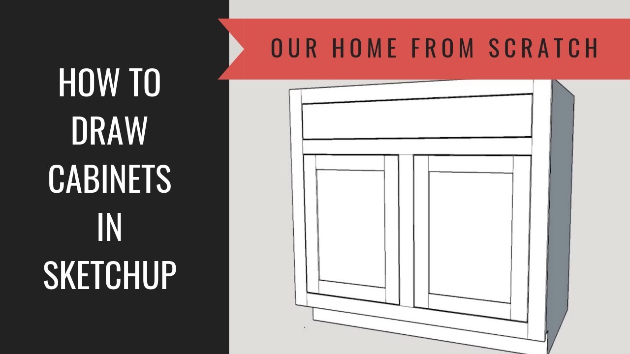 How To Draw A Kitchen Cabinet In Sketchup Youtube