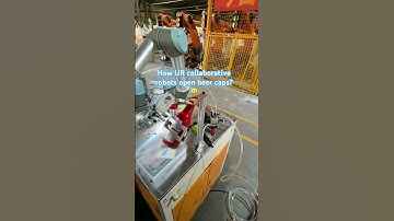 How UR collaborative robots open beer caps?😃#aichallenge #robot #factory