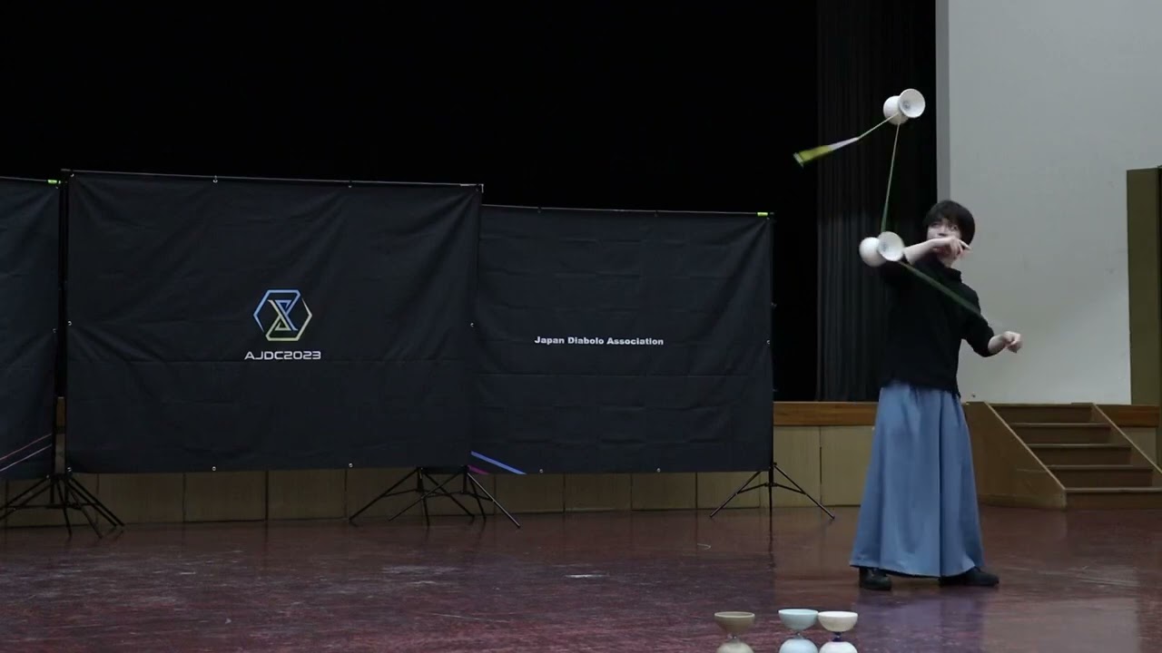 AJDC2023 2ディアボロ固定軸部門 2diabolo fixed axel 1st Shinichi Kanehira