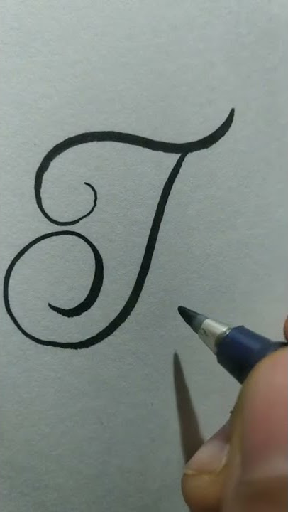 Letter T in calligraphy✨ #shorts #calligraphy #cursivewriting