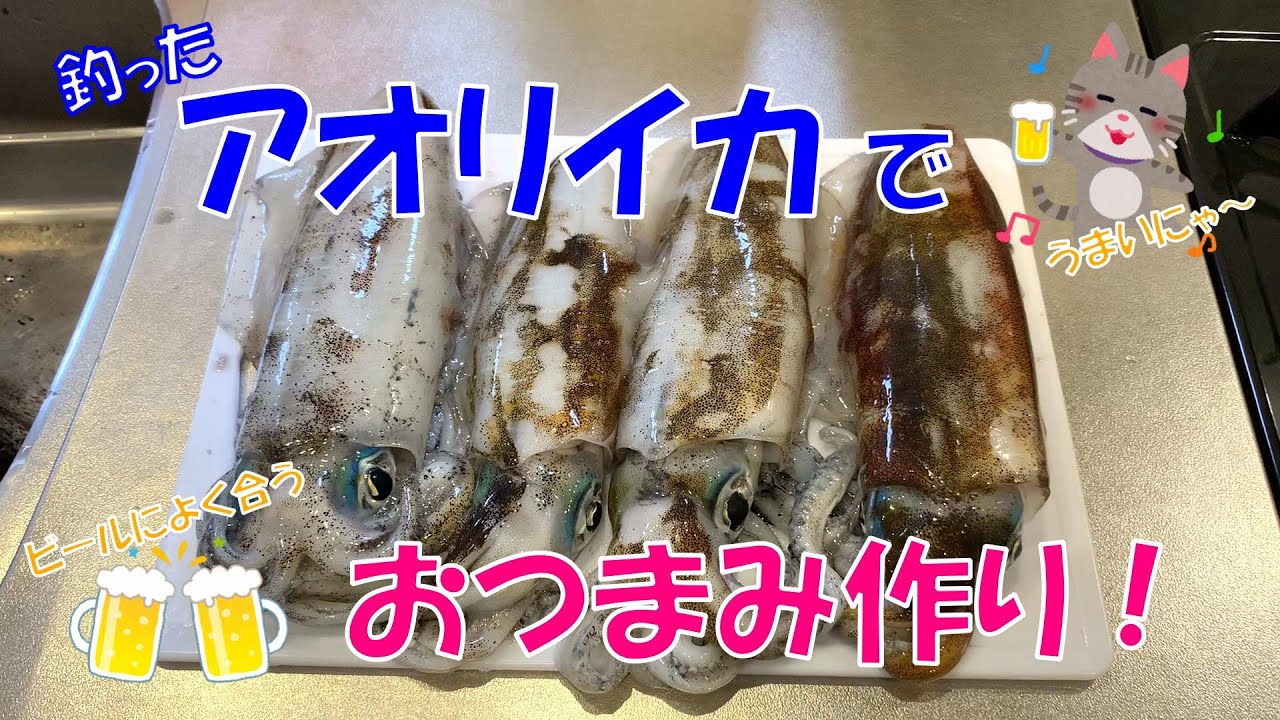 かんたん料理 釣ったアオリイカでビールによく合うおつまみ作り Youtube