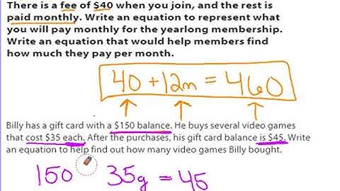 6.3 Writing Two Step Equations