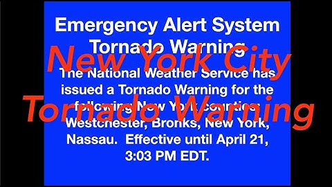 EAS Reenactment Mock: 2020 New York City Tornado Warning