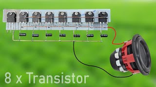 How To Make Amplifier At Home Using 8 Transistor D718 ?