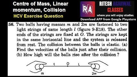 Centre of Mass | Collision | Exercise Question 56 Solution | Concepts of Physics | HCV | 8982111000