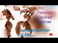 Tutorial / Quick &amp; Easy layered haircut At Home /// Corte de Pelo  en Capas Rápido y Fácil en casa