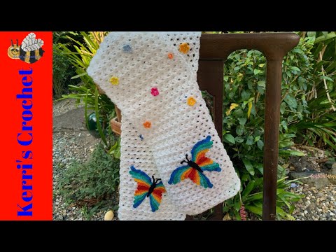 Crochet Butterfly Scarf Tutorial