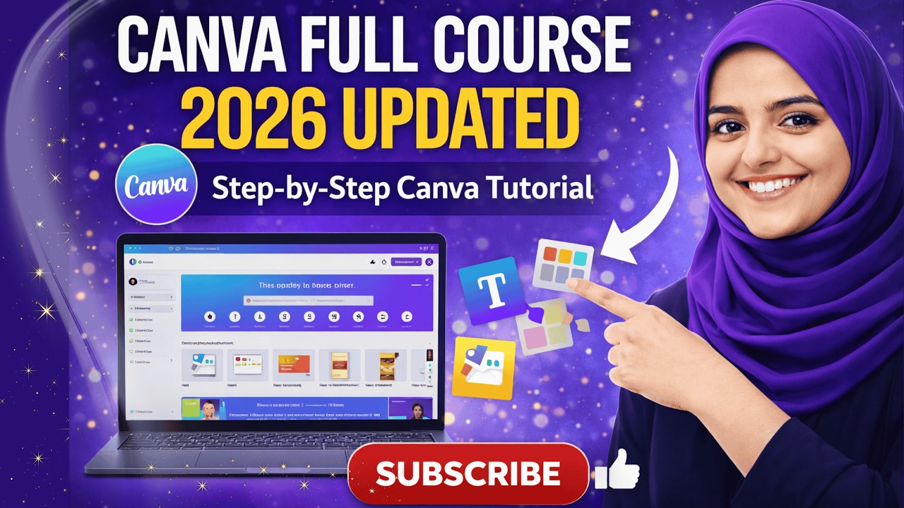 Canva Full Course 2026 Updated | Complete Canva Tutorial for Beginners ...