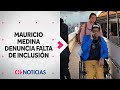 Mauricio el indio medina denuncia la falta de espacios adaptados para personas en sillas de ruedas