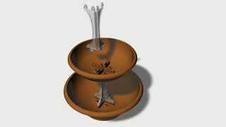 Fontana A Ciotole Bama - 3 Ciotole In Plastica Bianco Terracotta, Ø30-40-50 Cm, Altezza 64 Cm, Per Giardino O Esterno - Foto 9