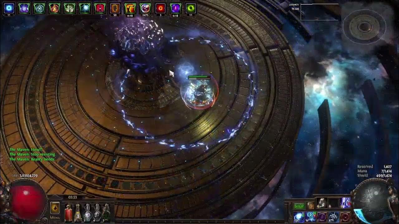 Uber Maven Full Fight [ Lightning Conduit / Orb of Storm ] 3.19 YouTube