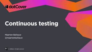 dotCover for continuous testing in Visual Studio