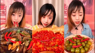 Spicy food challenge - Big stomach king - mukbang chinese eating show eat chili V07